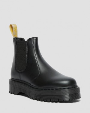 Black Dr Martens Vegan 2976 Felix Chelsea Men's Platform Shoes | Canada_Dr47316